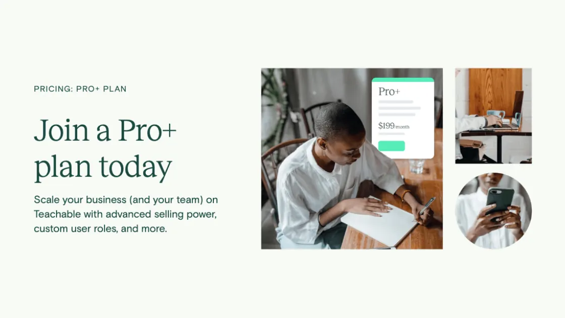 Teachable Pro+ Plus plan thumbnail